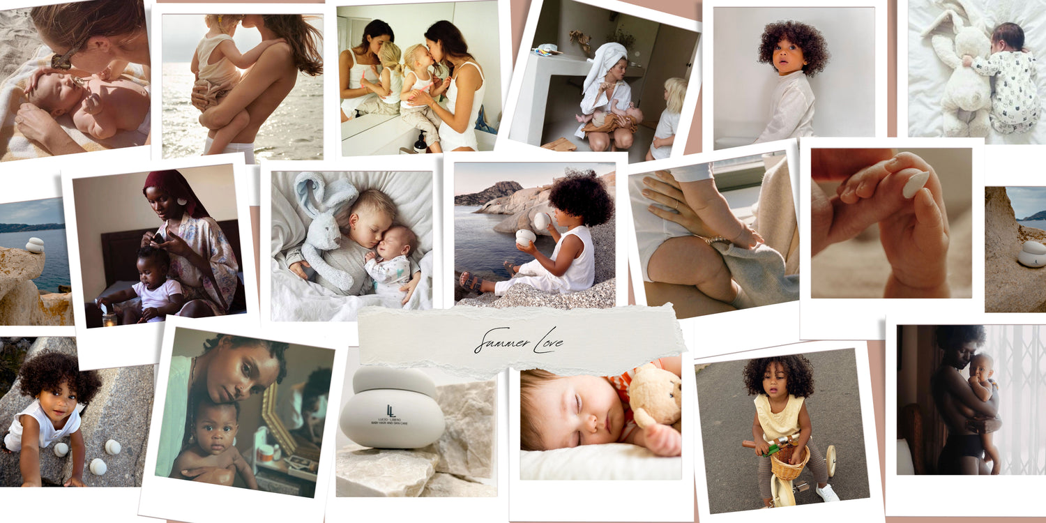 Collage of various photos featuring people and children in different settings.