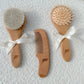 3-Piece baby Wooden Goat Hair Bristles Brush Set